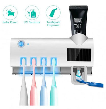 Suporte de Escovas com Esterilização UV – Higiene e Praticidade